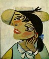 肖像画 オコジョの首輪を持つ女性 オルガ 1923年 キュビスト パブロ・ピカソ